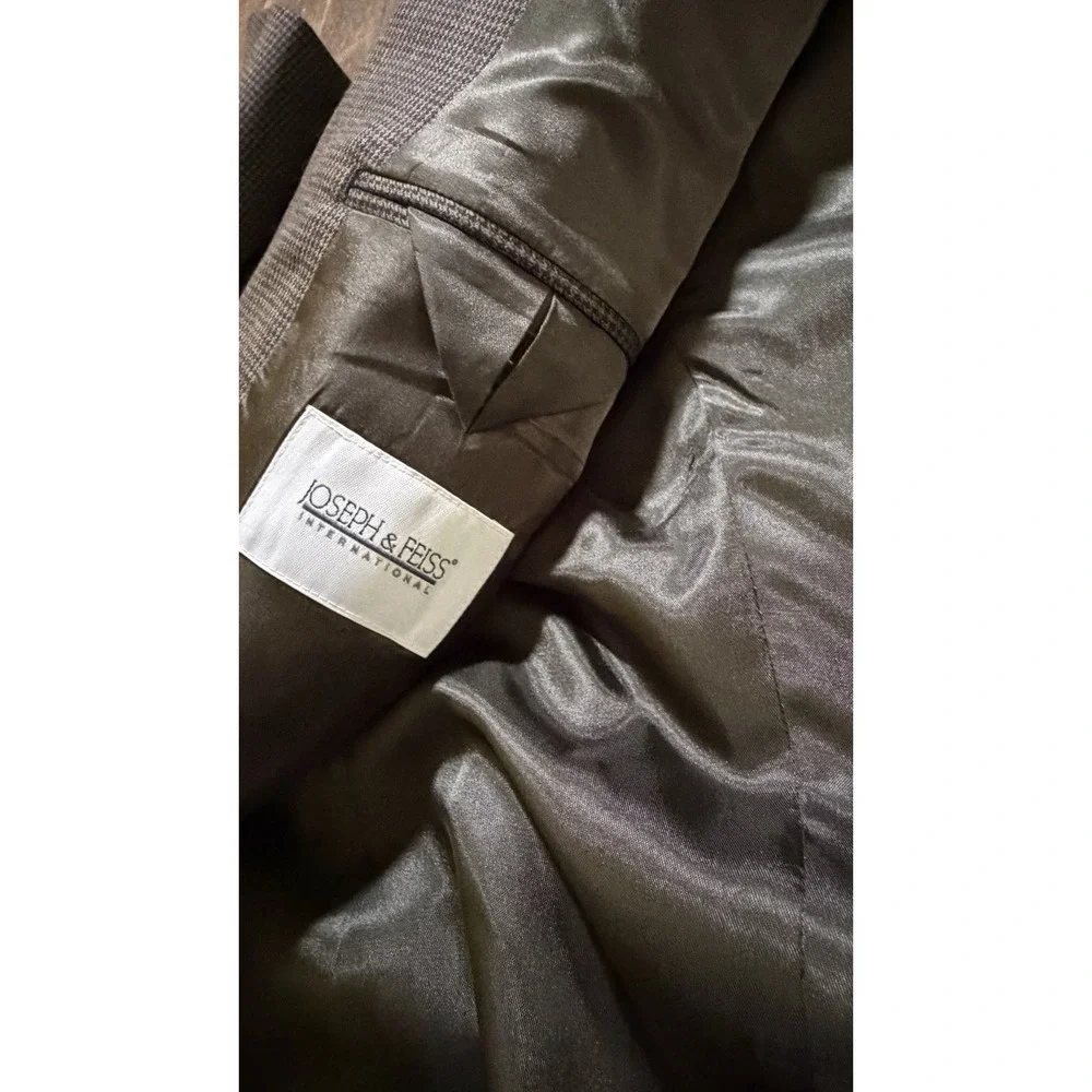 Men's Joseph & feiss 100% wool suit coat jacket 42 short Brown
